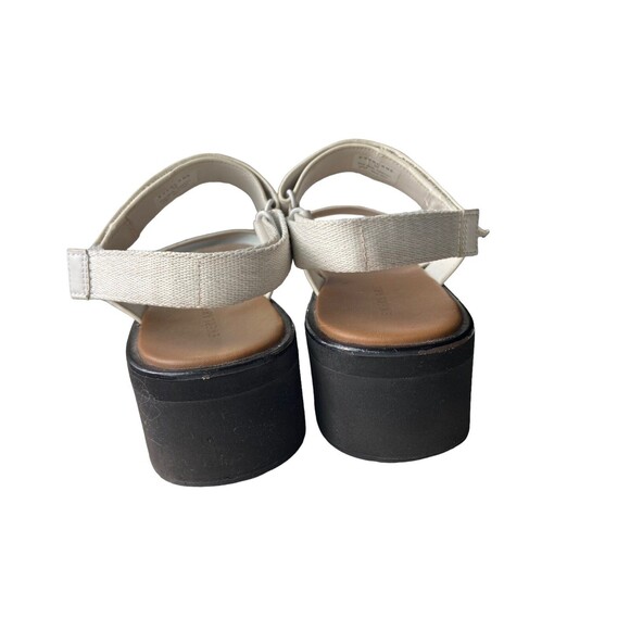 Everlane Womens The Leather Platform Sandal Size 10 White Chunky Adjustable - Picture 5 of 13